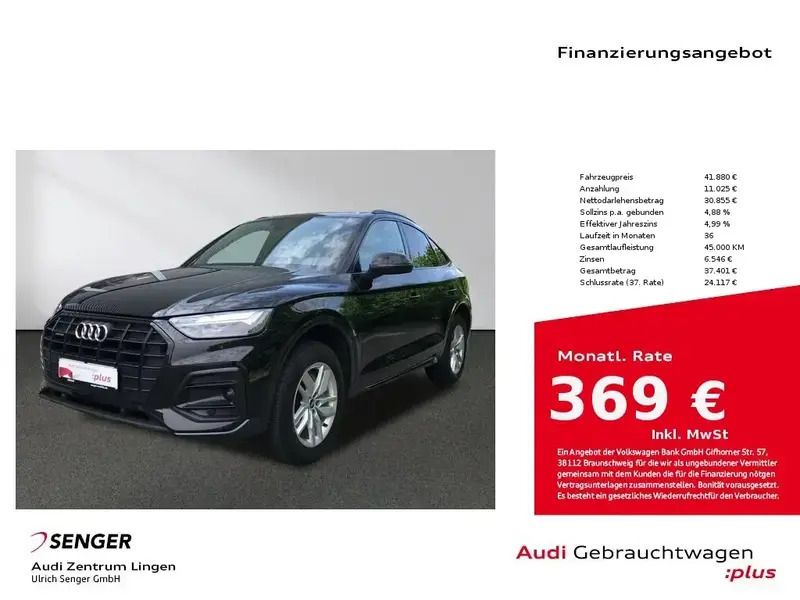 Schwarz Gebraucht 2022 Audi Q5 Sportback Advanced Plus SUV | 41.880 € (Fairer Preis) - Bild 1/1
