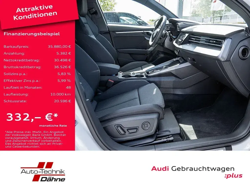 Gebraucht Audi A3 Business 150 PS (110 kW) 2025 Gletscherweiß metallic Limousine