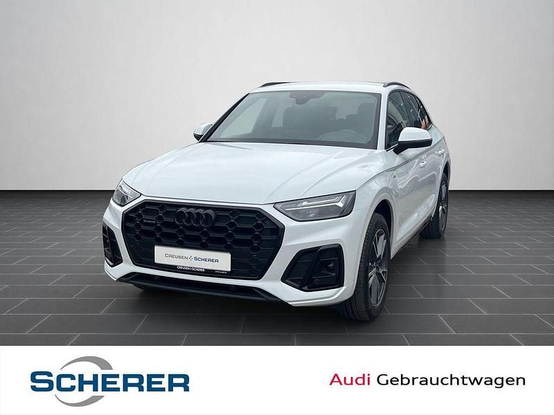 Gletscherweiß metallic (metallic) Gebraucht 2021 Audi Q5 Ambiente SUV | 40.900 € (Fairer Preis) - Bild 1/4