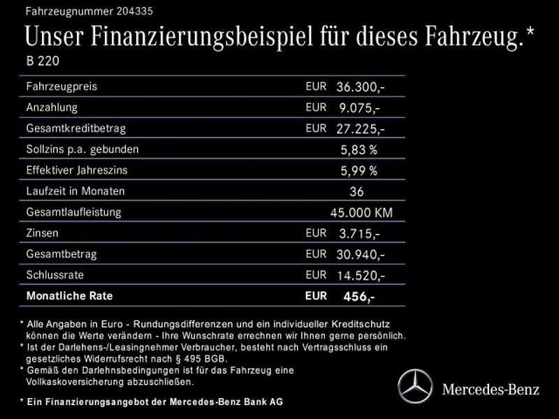 Unilack polarweiß Gebraucht 2024 Mercedes B220 Van / Kleinbus | 36.299 € (Guter Preis) - Bild 1/1
