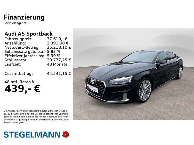 Gebraucht Audi A5 Sportback Advanced 204 PS (150 kW) 2022 Schwarz Kleinwagen