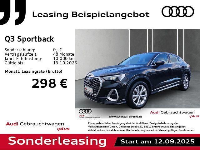 Mythosschwarz metallic Gebraucht 2024 Audi Q3 Sportback S-Line SUV | 35.910 € (Guter Preis) - Bild 1/4