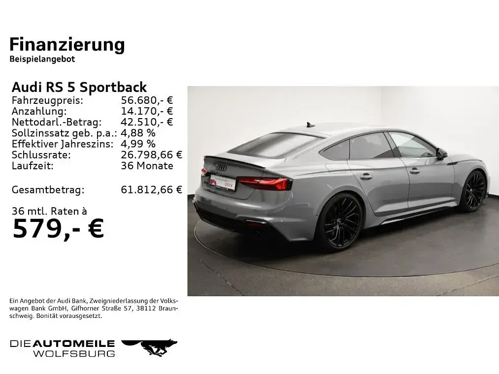 Gebraucht Audi RS5 Sportback Sport 450 PS (330 kW) 2022 Nardograu Limousine