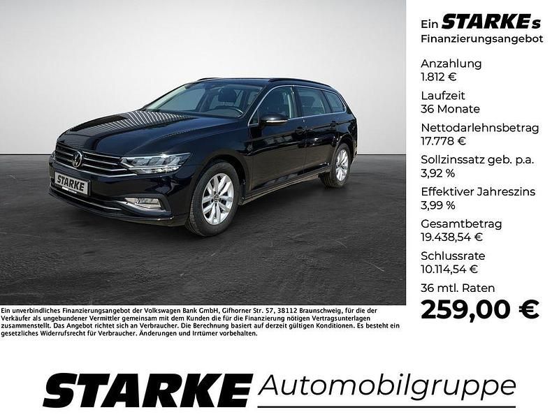 Schwarz (grenadillschwarz metallic) Gebraucht 2022 VW Passat Business Kombi | 19.589 € (Superpreis) - Bild 1/4