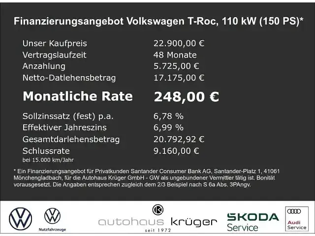 Gebraucht VW T-Roc Style 150 PS (110 kW) 2021 Andere SUV