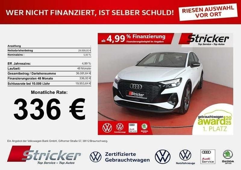 Gebraucht Audi Q4 Sportback e-tron S-Line 150 kW (204 PS) 2022 Gletscherweiß metallic SUV