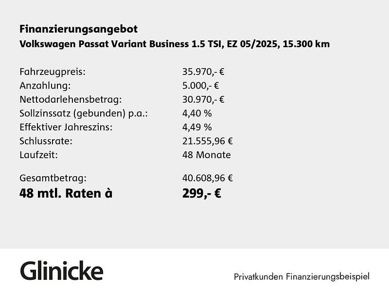 Gebraucht VW Passat Business 150 PS (110 kW) 2025 Pure white Kombi