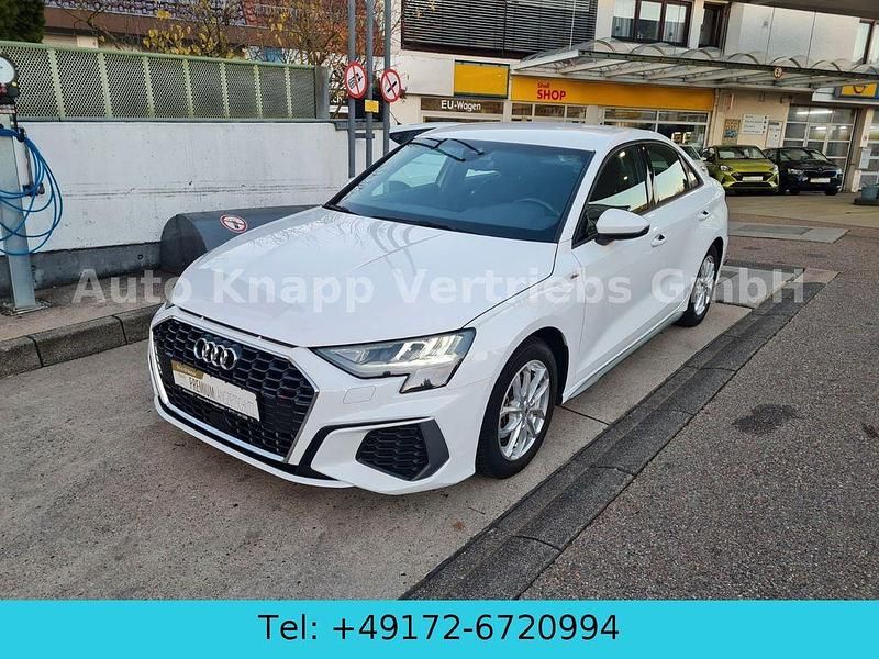 Ibisweiss Gebraucht 2022 Audi A3 S-Line Limousine | 27.990 € (Etwas zu teuer) - Bild 1/4
