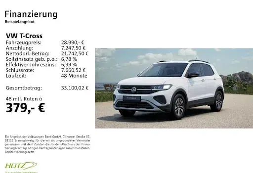 Nowe VW T-Cross 116 KM (85 kW) 2026 Biały SUV