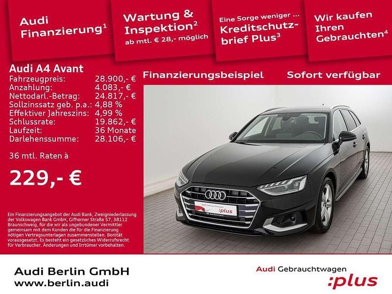 Mythosschwarz metallic Gebraucht 2022 Audi A4 Advanced Plus Kombi | 33.450 € (Etwas zu teuer) - Bild 1/3