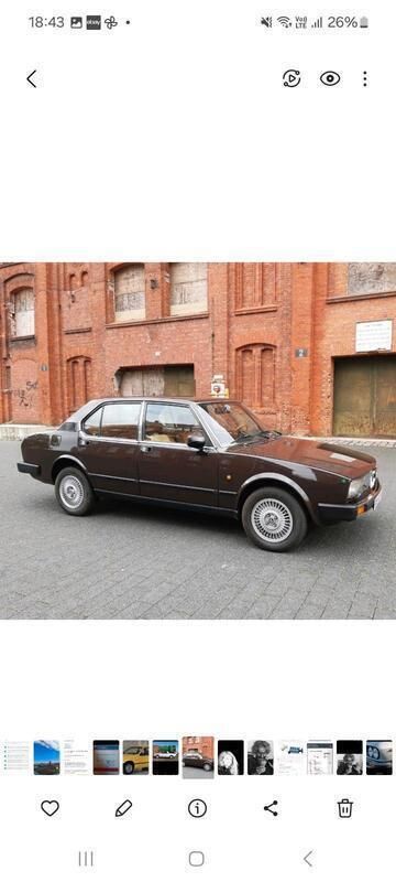 Braun Gebraucht 1984 Alfa Romeo Alfetta Limousine | 9.500 € - Bild 1/4