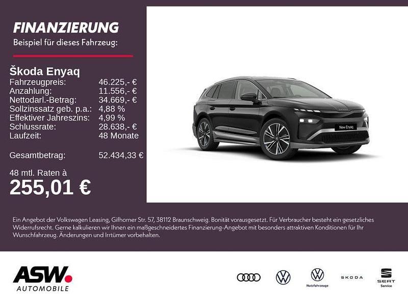 Schwarz Neu 2025 Skoda Enyaq iV SUV | 46.225 € (Fairer Preis) - Bild 1/4