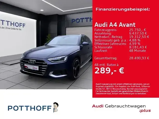 Gebraucht Audi A4 Advanced Plus 190 PS (139 kW) 2020 Kombi
