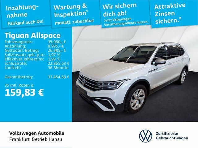 Pure white/pure white Gebraucht 2024 VW Tiguan Allspace Life SUV | 35.980 € (Superpreis) - Bild 1/4