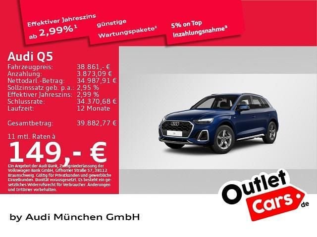 Gebraucht Audi Q5 Basis 204 PS (150 kW) 2024 Navarrablau metallic SUV