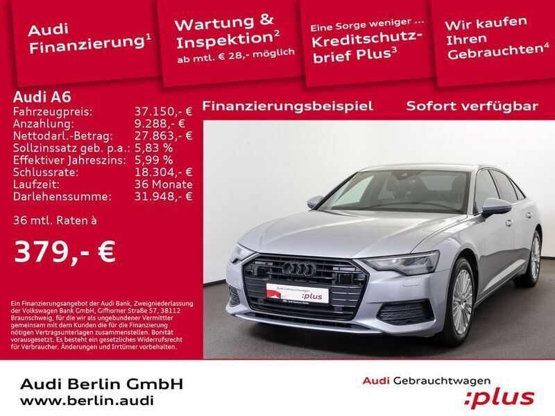 Silber Gebraucht 2021 Audi A6 Design Limousine | 39.400 € (Etwas zu teuer) - Bild 1/3