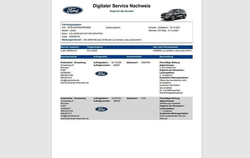 Gebraucht Ford Kuga Titanium X 224 PS (164 kW) 2021 Magneticgrau (metallic) SUV