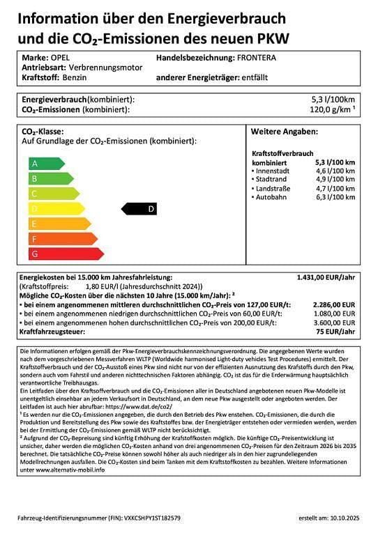 Grün Neu 2025 Opel Frontera Edition SUV | 23.790 € (Superpreis) - Bild 1/1