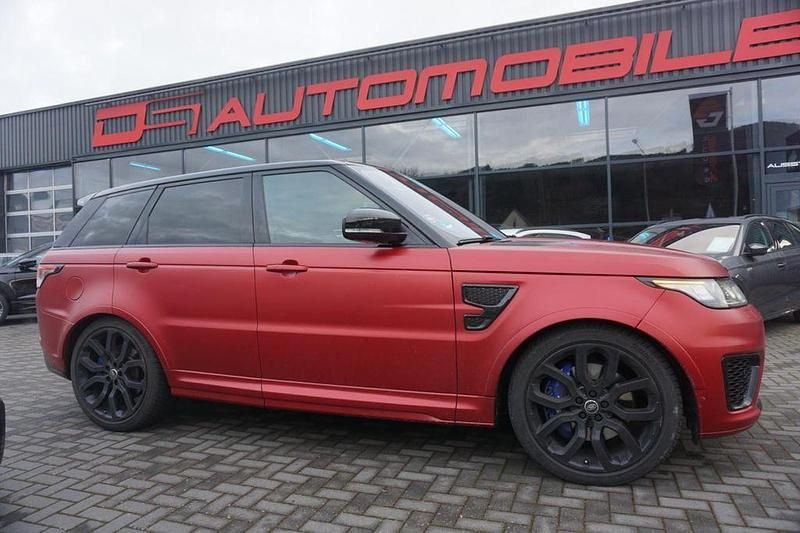 Santorini black (schwarz) Gebraucht 2018 Land Rover Range Rover Sport SVR SUV | 49.990 € (Superpreis) - Bild 1/4