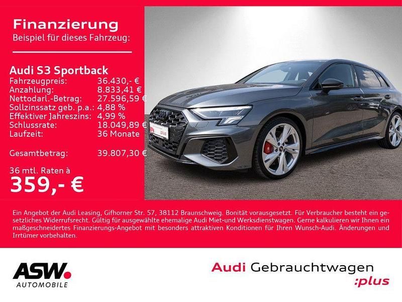 Daytonagrau perleffekt Gebraucht 2022 Audi S3 Ambiente Limousine | 36.430 € (Fairer Preis) - Bild 1/4