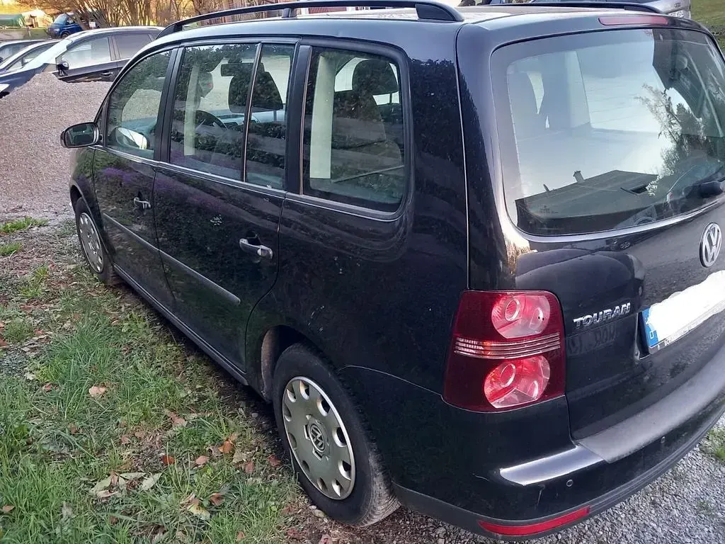 Gebraucht VW Touran Conceptline 105 PS (77 kW) 2008 Schwarz Van / Kleinbus