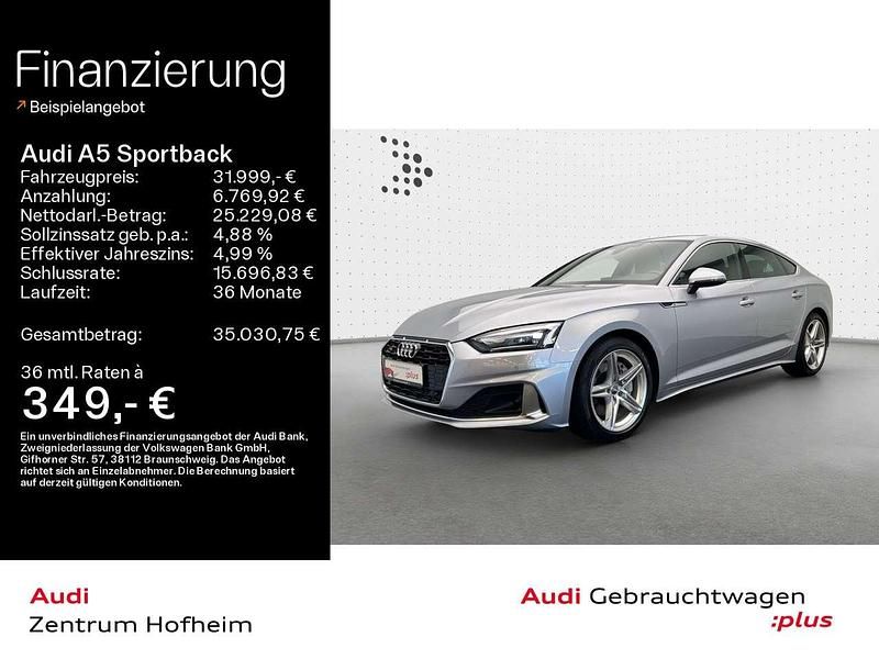 Florettsilber metallic Gebraucht 2021 Audi A5 Advanced Coupé | 31.999 € (Guter Preis) - Bild 1/4