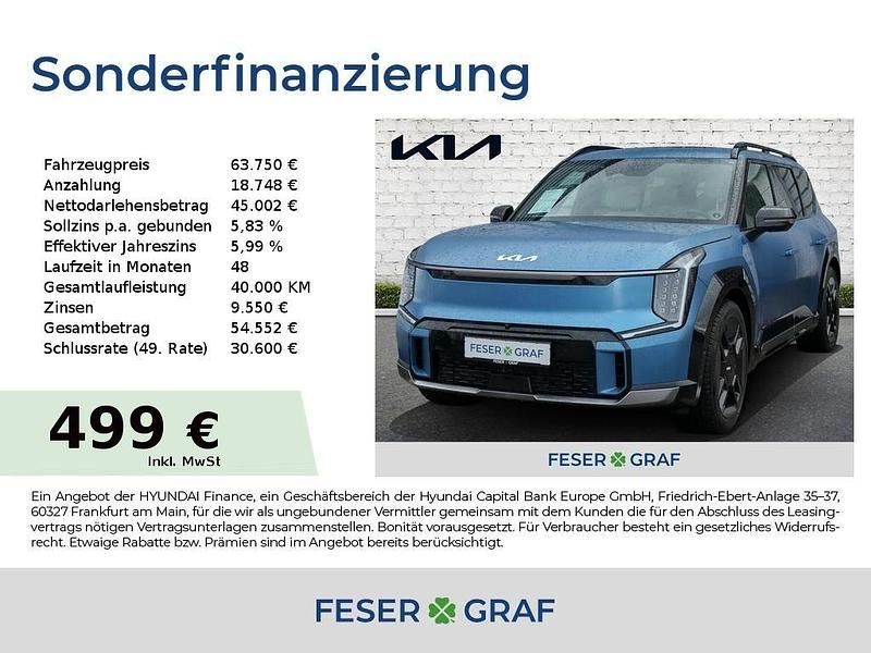 Ocean blue matt Gebraucht 2025 Kia EV9 Edition 7 SUV | 63.750 € (Fairer Preis) - Bild 1/4
