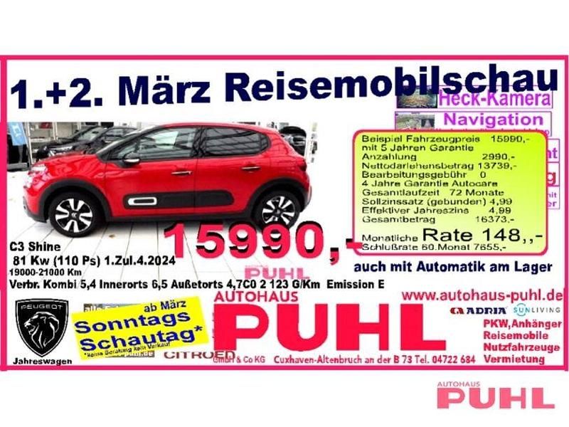 Gebraucht Citroën C3 101 PS (74 kW) 2024 Blau Kleinwagen