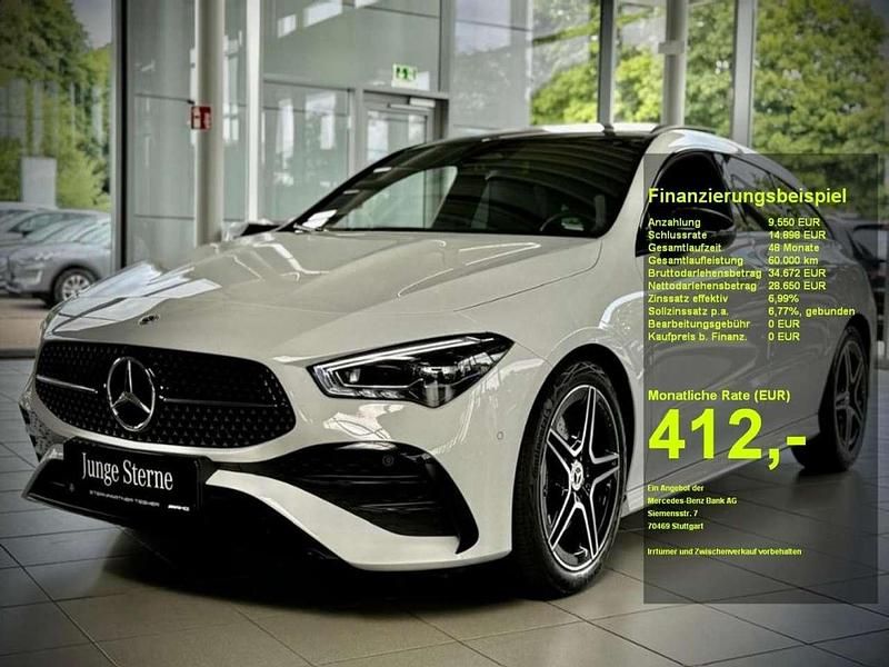 Weiss unilack polarweiß Gebraucht 2024 Mercedes CLA200 AMG Kombi | 35.290 € (Fairer Preis) - Bild 1/3