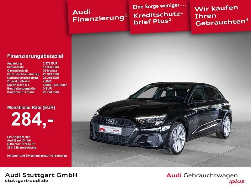 Schwarz Gebraucht 2022 Audi A3 Sportback e-tron Ambiente Limousine | 23.720 € (Guter Preis) - Bild 1/2
