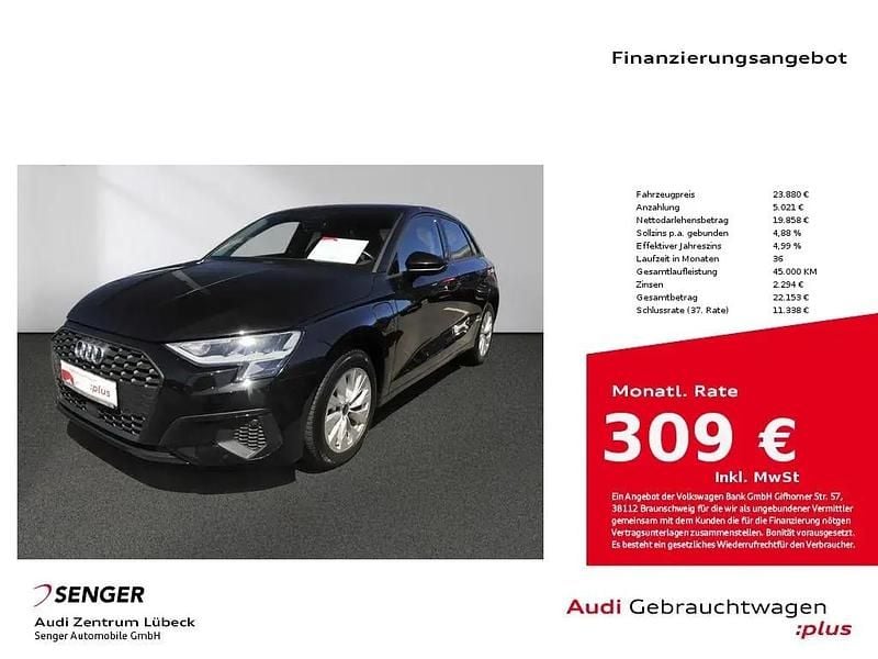 Schwarz Gebraucht 2022 Audi A3 Sportback e-tron Limousine | 23.880 € (Fairer Preis) - Bild 1/1