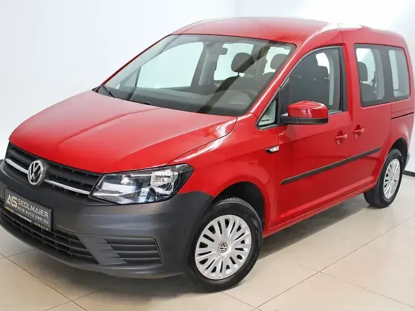 Gebraucht VW Caddy Trendline 75 PS (55 kW) 2019 Rot Van / Kleinbus