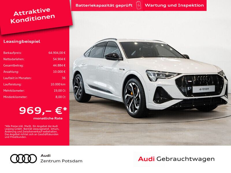 Gletscherweiss Gebraucht 2021 Audi e-tron Sportback S-Line SUV | 64.904 € - Bild 1/4