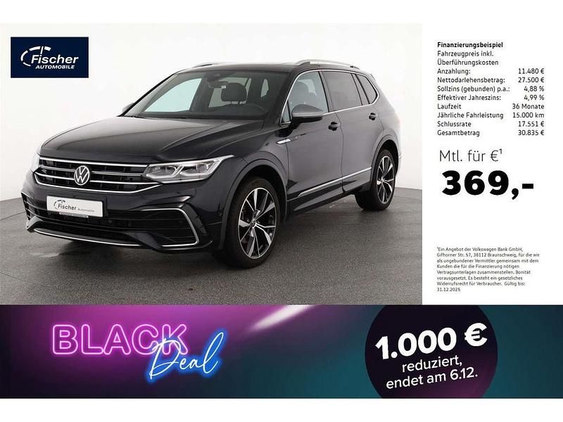 Deep black perleffekt Gebraucht 2022 VW Tiguan Allspace R-line SUV | 38.980 € (Fairer Preis) - Bild 1/4