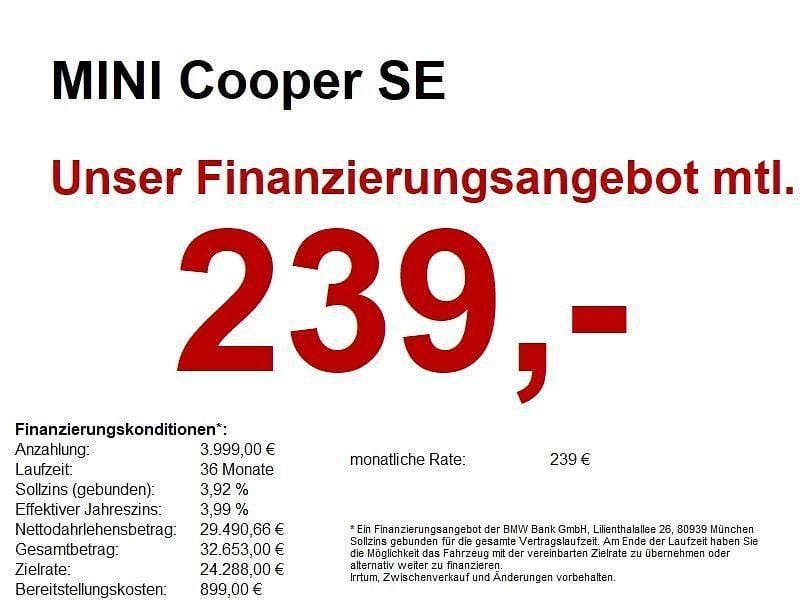 Sunny side yellow Neu 2024 Mini Cooper SE Kleinwagen | 37.999 € - Bild 1/4