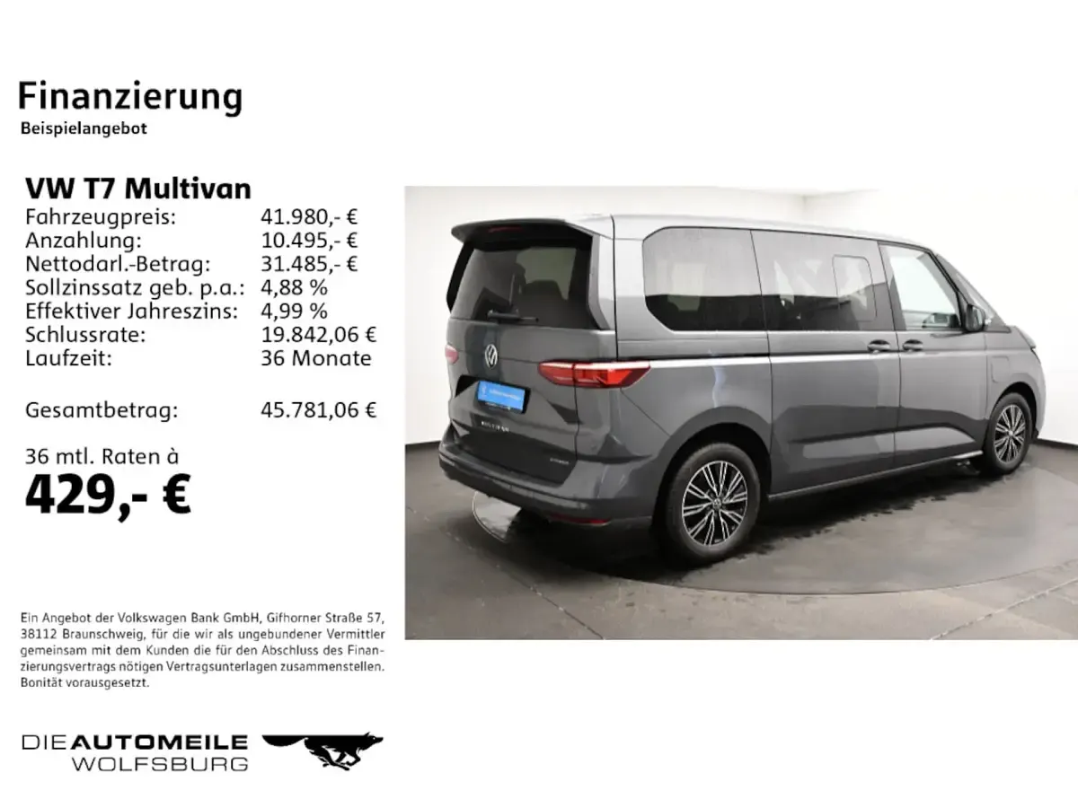 Gebraucht VW Multivan Life 150 PS (110 kW) 2022 Grau Van / Kleinbus