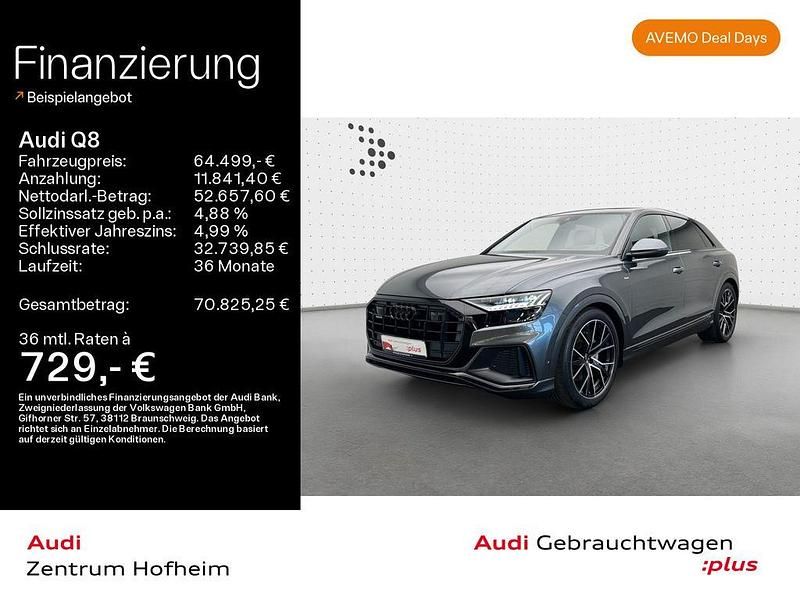 Grau Gebraucht 2021 Audi Q8 S-Line SUV | 64.499 € (Fairer Preis) - Bild 1/4
