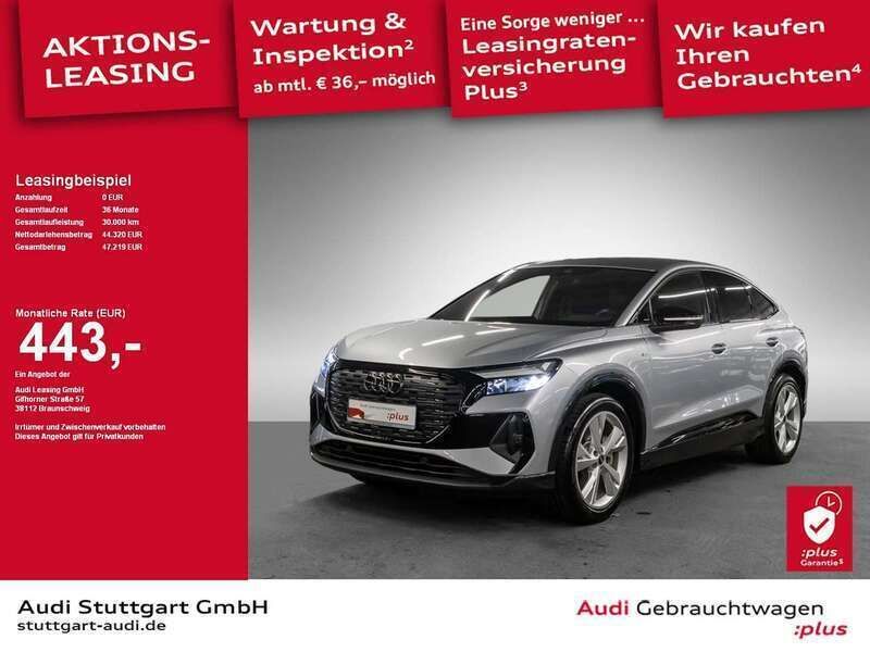 Florettsilber metallic Gebraucht 2024 Audi Q4 Sportback e-tron Sport SUV | 44.320 € - Bild 1/2