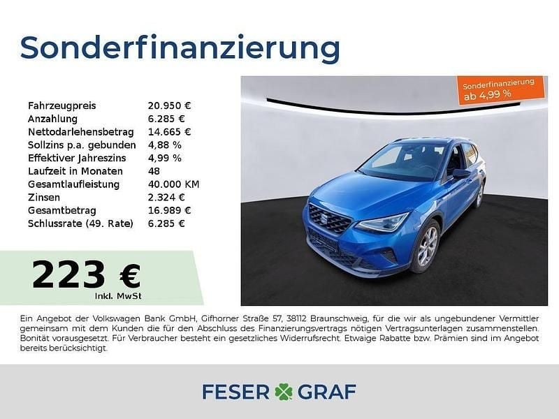 Blau Gebraucht 2022 Seat Arona FR SUV | 20.950 € (Guter Preis) - Bild 1/2