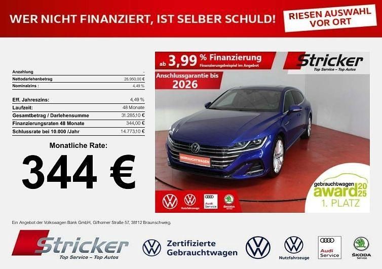 Lapiz blue metallic Gebraucht 2021 VW Arteon R-line Kombi | 26.949 € (Guter Preis) - Bild 1/4