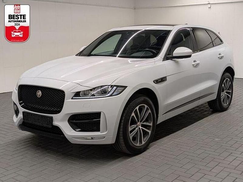 Weiß (yulong white) Gebraucht 2019 Jaguar F-Pace R-Sport SUV | 32.980 € (Fairer Preis) - Bild 1/4