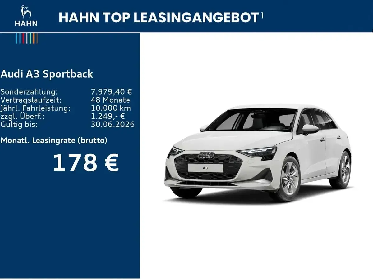 Neu Audi A3 Advanced 116 PS (85 kW) 2026 Arkonaweiß Limousine