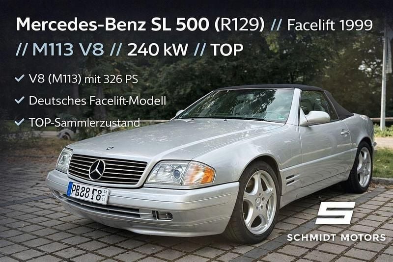 Weiß Gebraucht 1998 Mercedes SL500 Cabrio | 17.800 € (Superpreis) - Bild 1/4