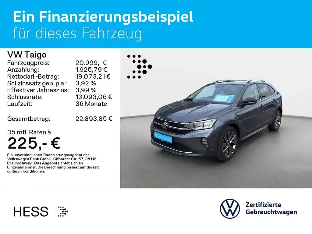 Gebraucht VW Taigo Style 110 PS (80 kW) 2022 Rauchgrau (metallic) SUV