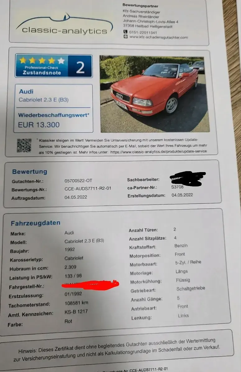 Gebraucht Audi 80 133 PS (97 kW) 1992 Rot Cabrio