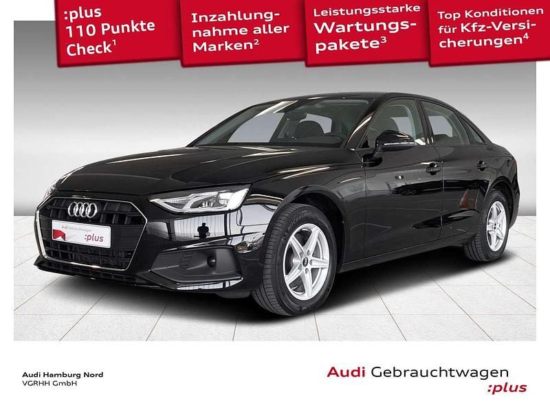 Brillantschwarz Gebraucht 2022 Audi A4 Limousine | 23.860 € (Superpreis) - Bild 1/3