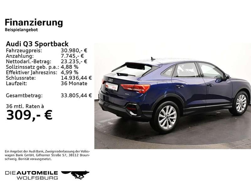 Gebraucht Audi Q3 Basis 245 PS (180 kW) 2022 Navarrablau metallic SUV