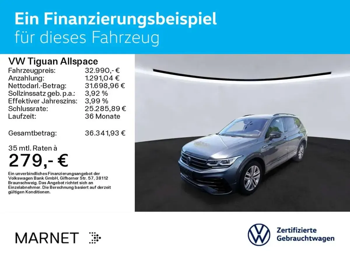 Gebraucht VW Tiguan Allspace Style 150 PS (110 kW) 2022 Grau SUV