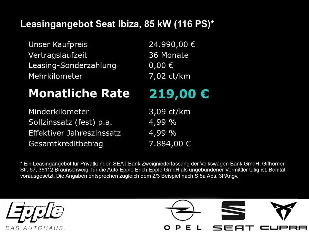 Gebraucht Seat Ibiza FR 116 PS (85 kW) 2026 Kleinwagen