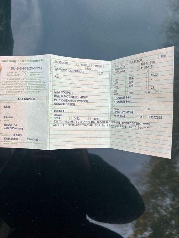 Gebraucht Mini ONE 120 PS (88 kW) 2002 Grün Kleinwagen